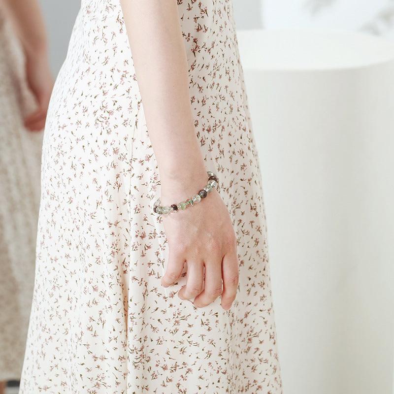 6/8/10mm Green garden quartz bracelet Wholesale - Free Shipping Over 300USD - Price at $ 6.00 /pc
