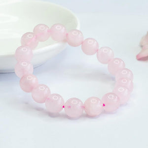 6/8/10/12MM Rose Quartz Bracelet Wholesale - Free Shipping Over 300USD - Price at $ 2.00 /pc