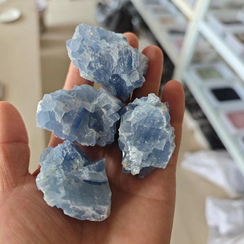 3-5cm blue calcite raw stone Wholesale - Free Shipping Over 300USD - Price at $ 11.00 /pc