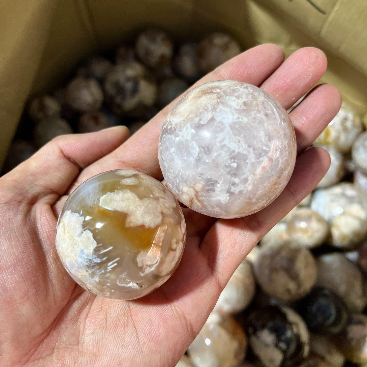 5-7cm flower agate sphere Wholesale - Free Shipping Over 300USD - Price at $ 24.00 /pc