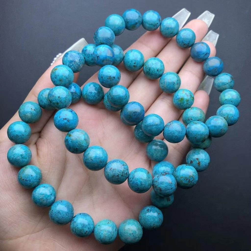 8/10mm Chrysocolla Bracelet Wholesale - Free Shipping Over 300USD - Price at $ 35.00 /pc