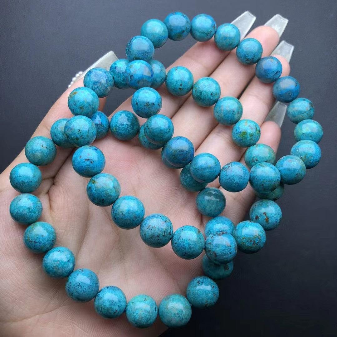 8/10mm Chrysocolla Bracelet Wholesale - Free Shipping Over 300USD - Price at $ 35.00 /pc