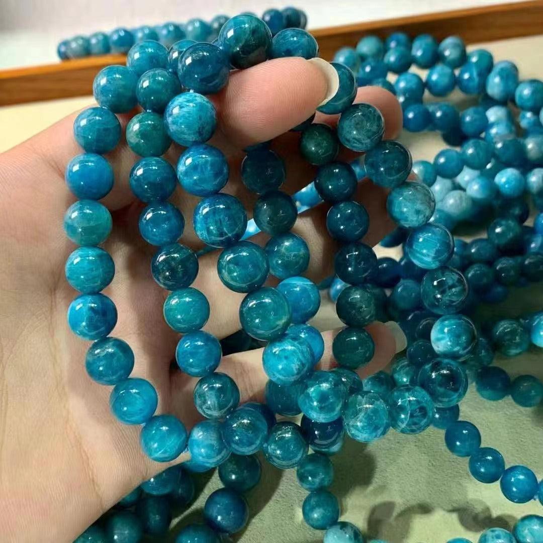 8/9mm blue apatite bracelet Wholesale - Free Shipping Over 300USD - Price at $ 3.00 /pc