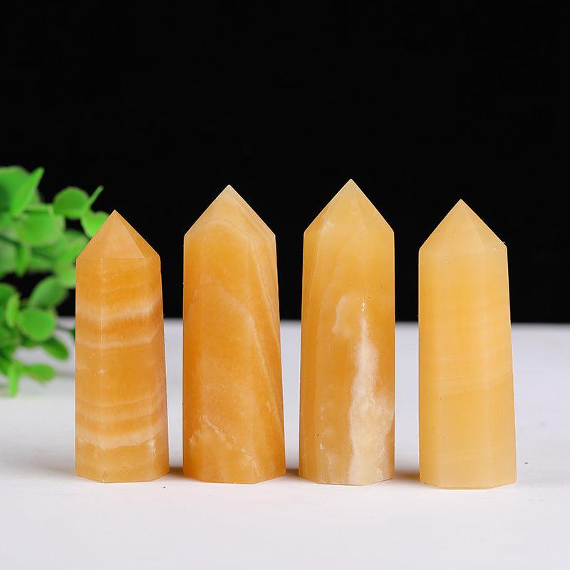 7-9CM yellow calcite tower Wholesale - Free Shipping Over 300USD - Price at $ 22.00 /pc