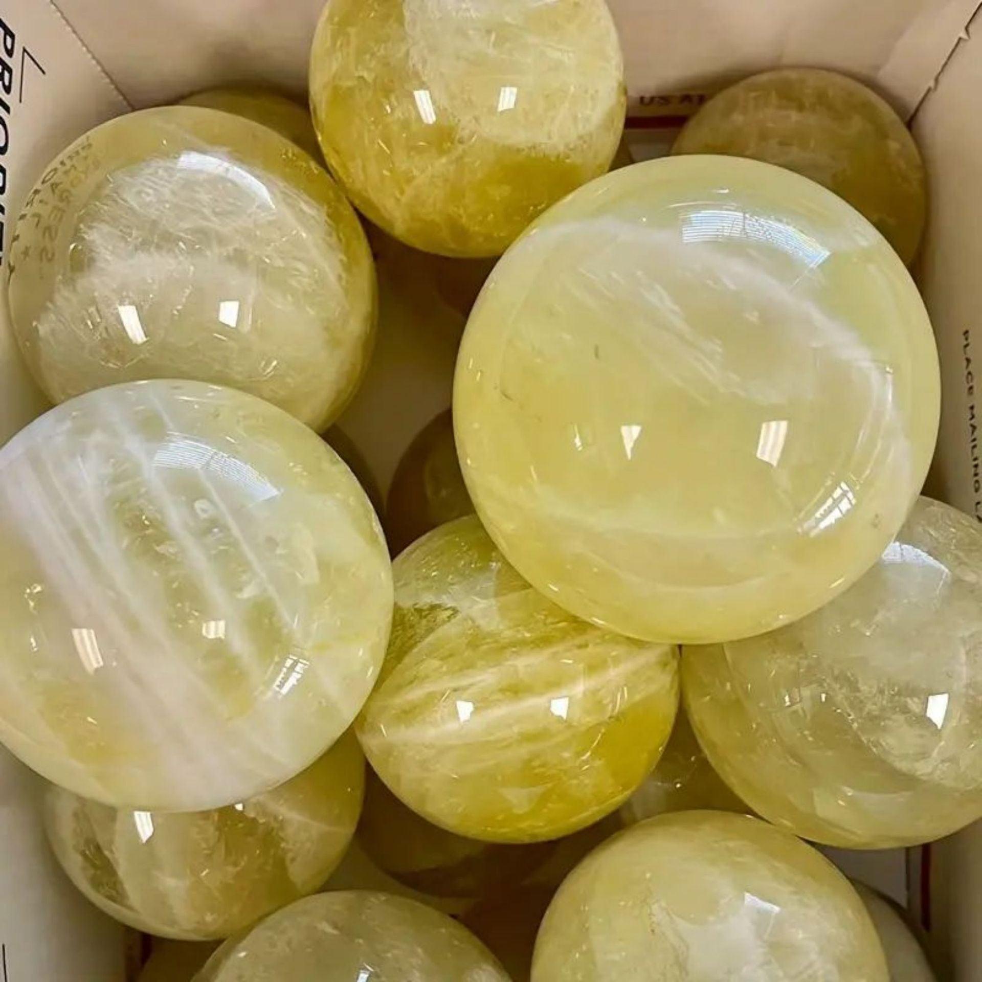 4-8cm Citrine sphere Wholesale - Free Shipping Over 300USD - Price at $ 55.00 /pc