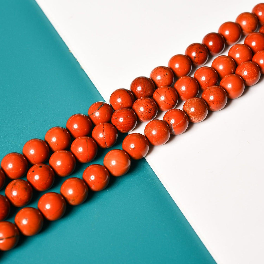 8/10mm Red jasper beads Wholesale - Free Shipping Over 300USD - Price at $ 3.50 /pc