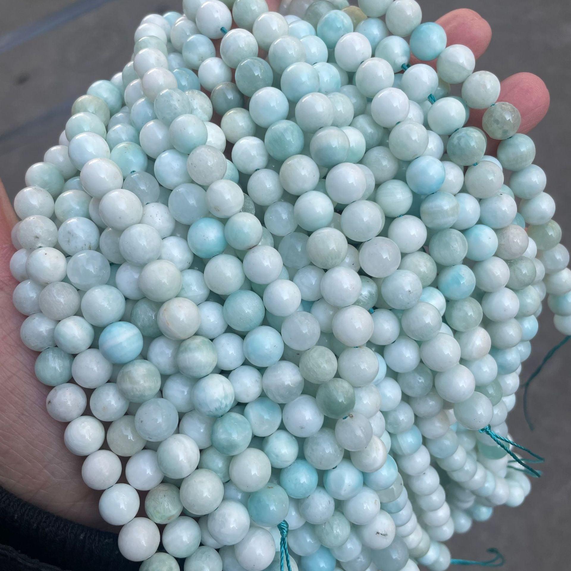 8/10mm Hemimorphite Stone beads Wholesale - Free Shipping Over 300USD - Price at $ 11.00 /pc