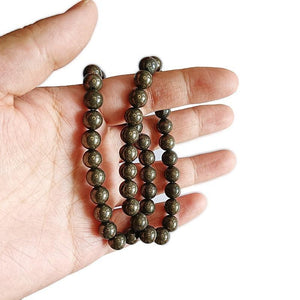 6/8/10mm Pyrite Bracelet Wholesale - Free Shipping Over 300USD - Price at $ 3.50 /pc