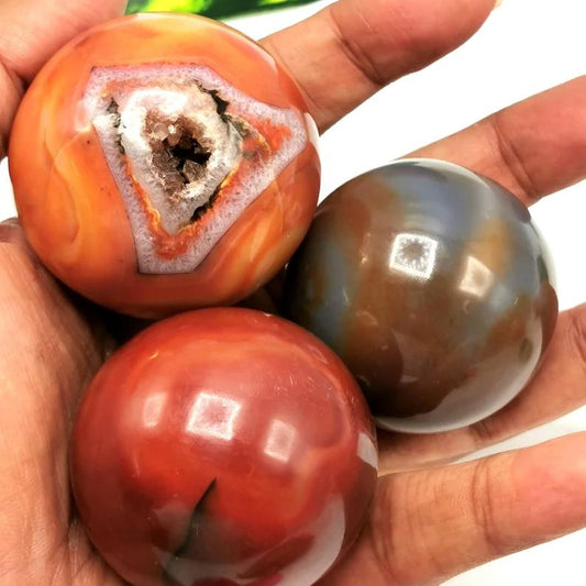 fire agate sphere