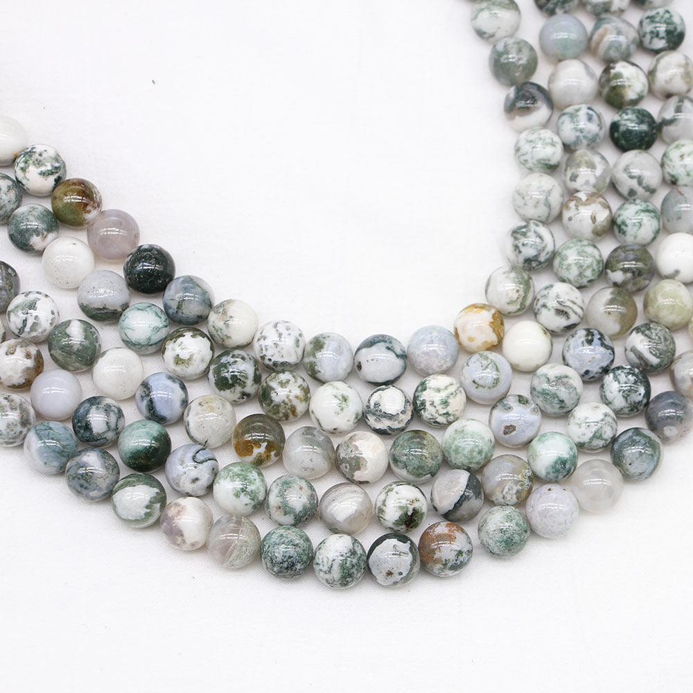 8mm green moss agate beads Wholesale - Free Shipping Over 300USD - Price at $ 1.60 /pc