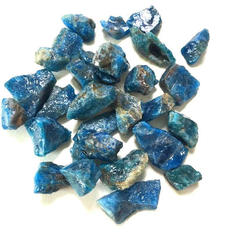 3-5cm blue apatite raw stone Wholesale - Free Shipping Over 300USD - Price at $ 7.20 /pc