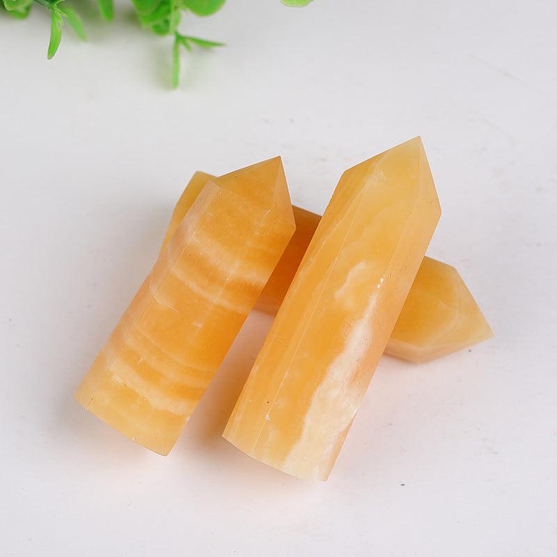 7-9CM yellow calcite tower Wholesale - Free Shipping Over 300USD - Price at $ 22.00 /pc