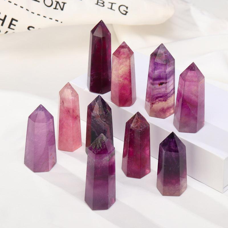 5-7cm Purple Fluorite tower 1kg