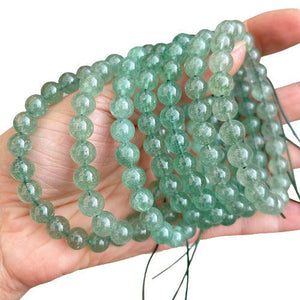 8MM Green strawberry quartz bracelet Wholesale - Free Shipping Over 300USD - Price at $ 3.90 /pc
