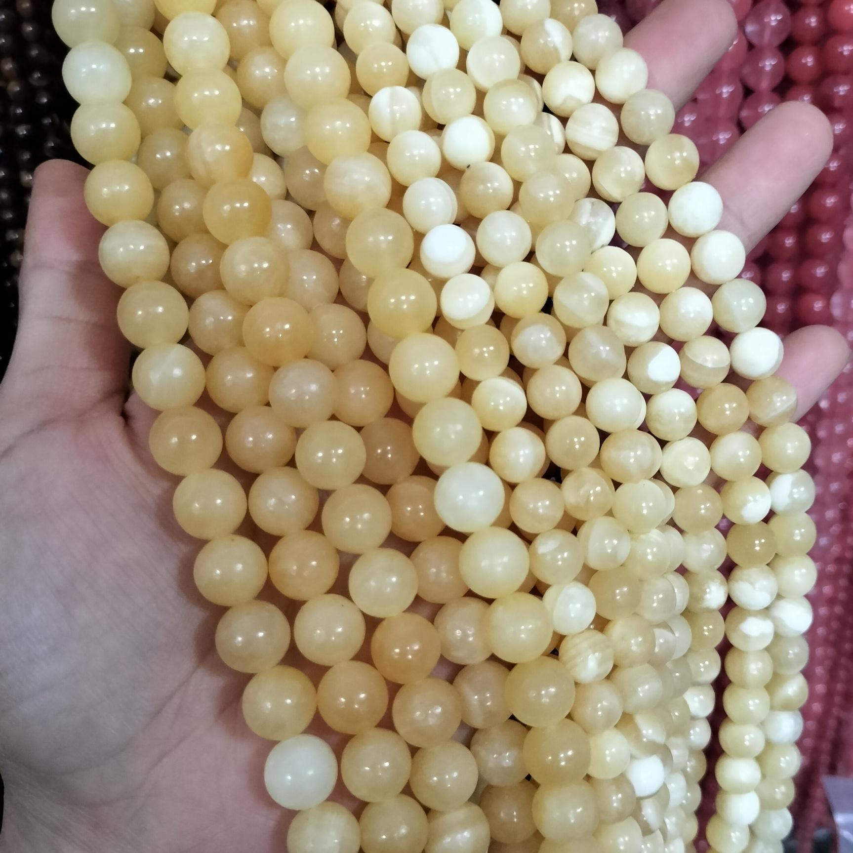 8/10mm yellow calcite beads Wholesale - Free Shipping Over 300USD - Price at $ 1.50 /pc