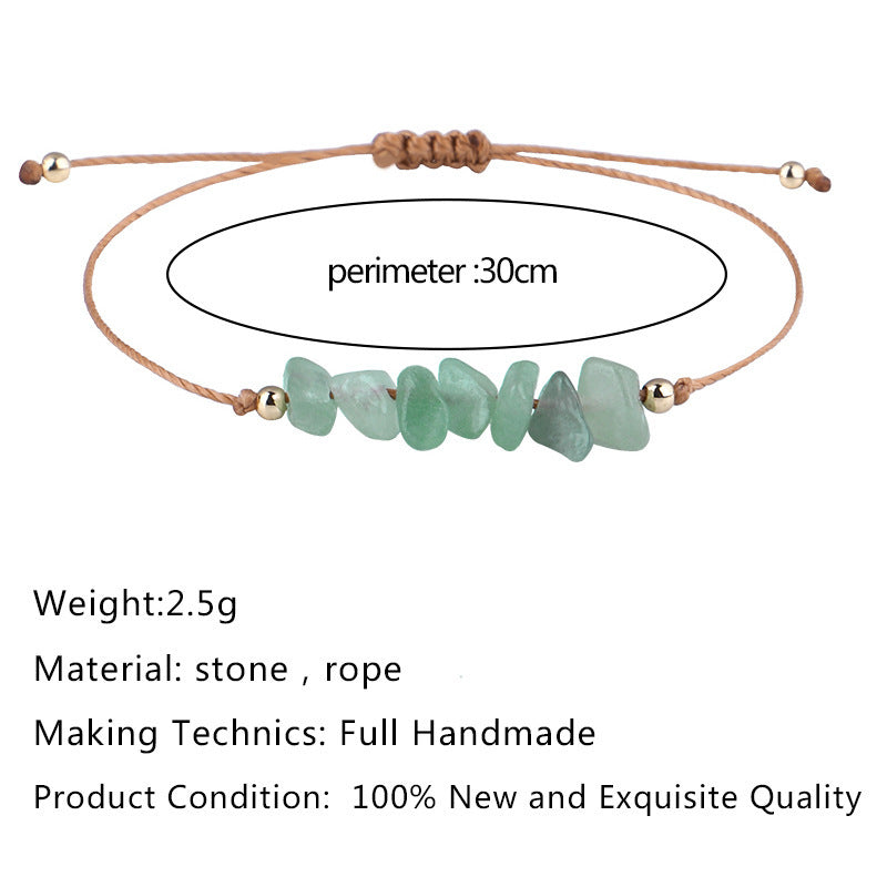 crystal chips rope bracelet