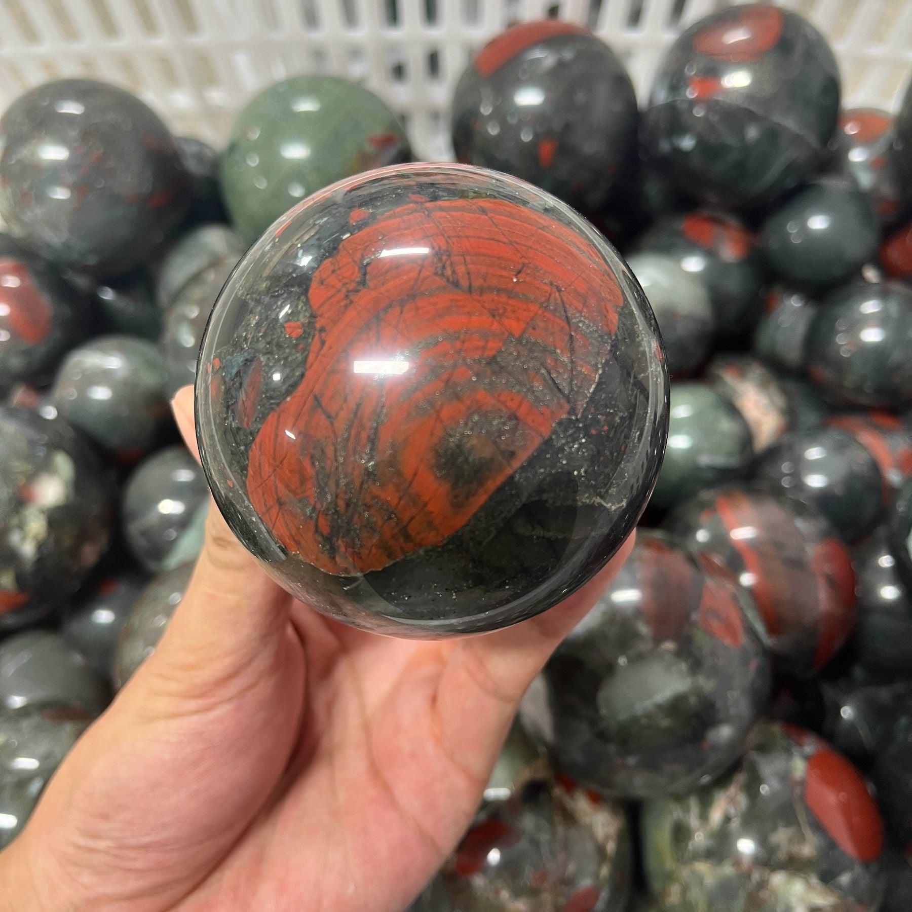 5-7cm african bloodstone sphere Wholesale - Free Shipping Over 300USD - Price at $ 35.00 /pc