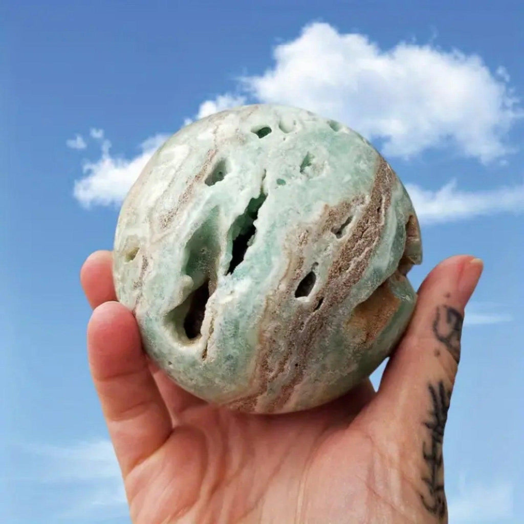 5-7cm Hemimorphite Stone sphere Wholesale - Free Shipping Over 300USD - Price at $ 49.00 /pc
