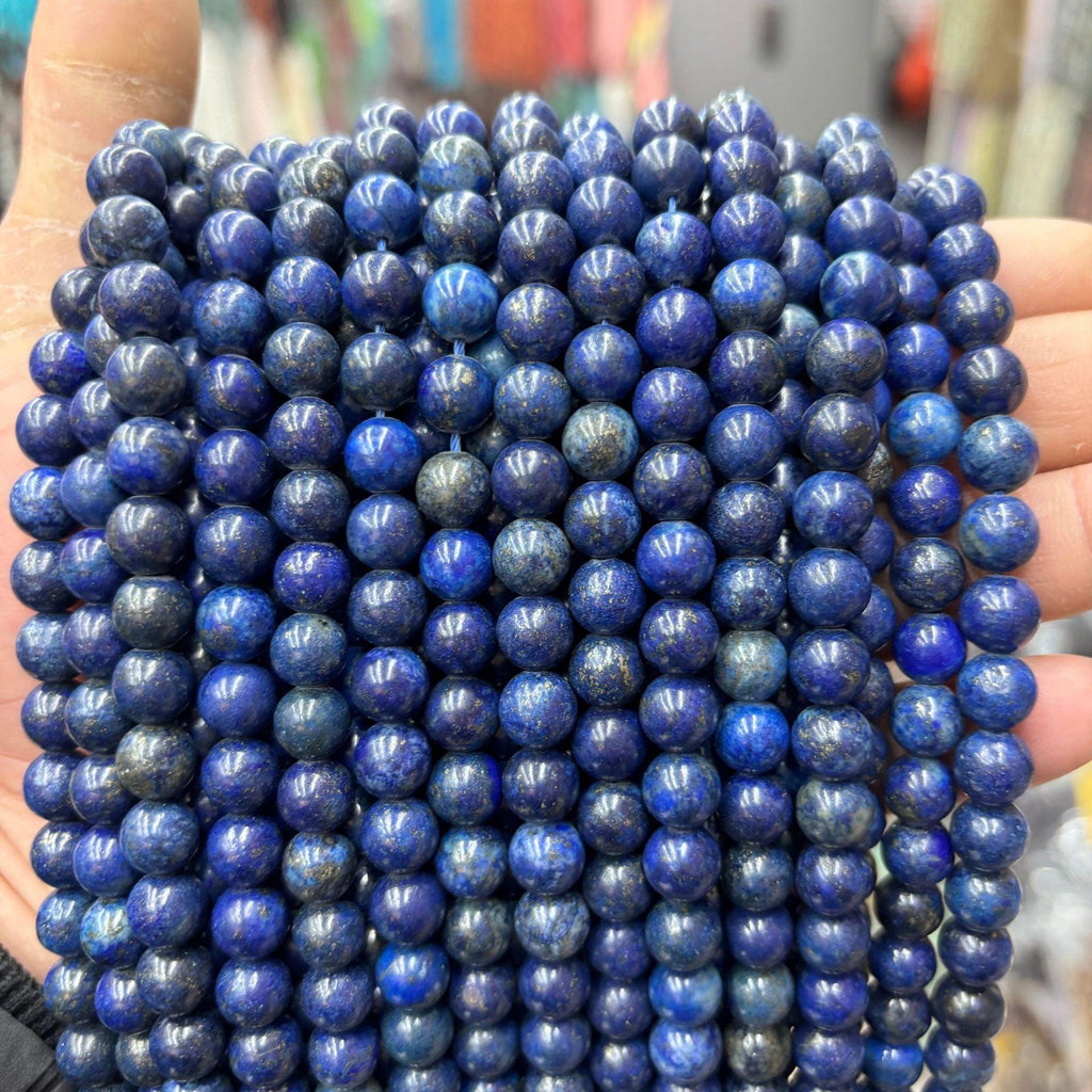 8/10mm Lapis Lazuli beads Wholesale - Free Shipping Over 300USD - Price at $ 3.50 /pc