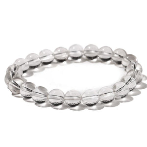 8/10/12mm Clear quartz bracelet Wholesale - Free Shipping Over 300USD - Price at $ 3.20 /pc