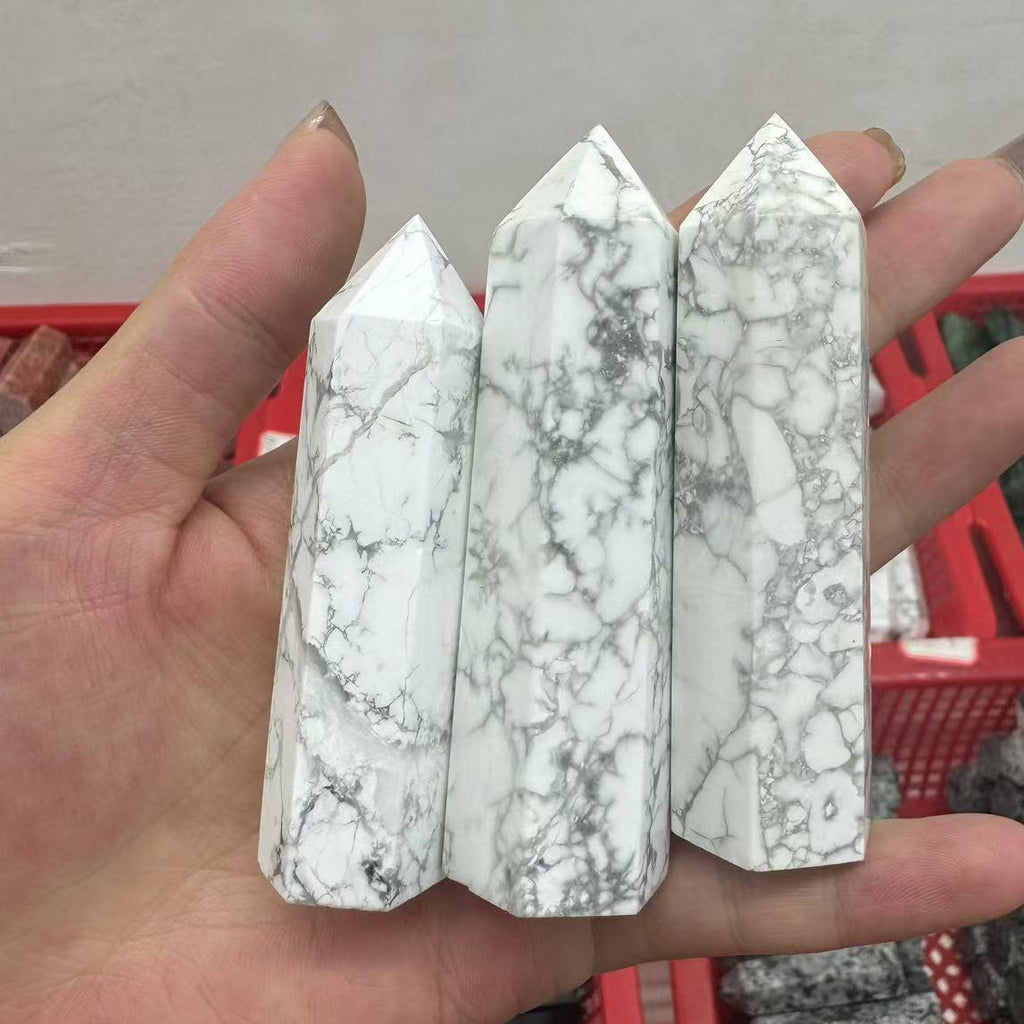 5-9cm Howlite tower point Wholesale - Free Shipping Over 300USD - Price at $ 33.00 /pc