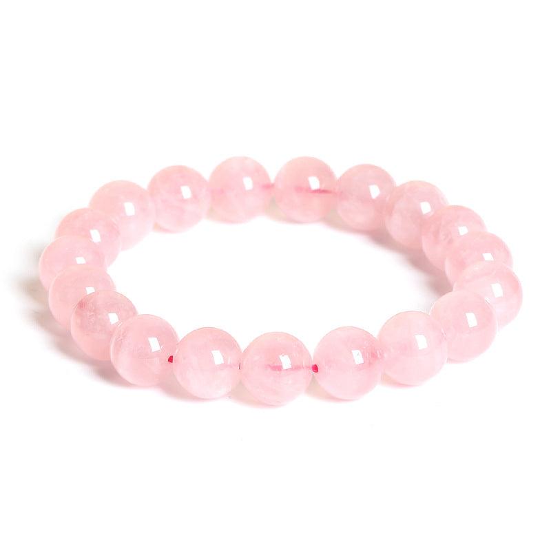 8/10/12MM Madagascar Rose Quartz Bracelet Wholesale - Free Shipping Over 300USD - Price at $ 5.60 /pc