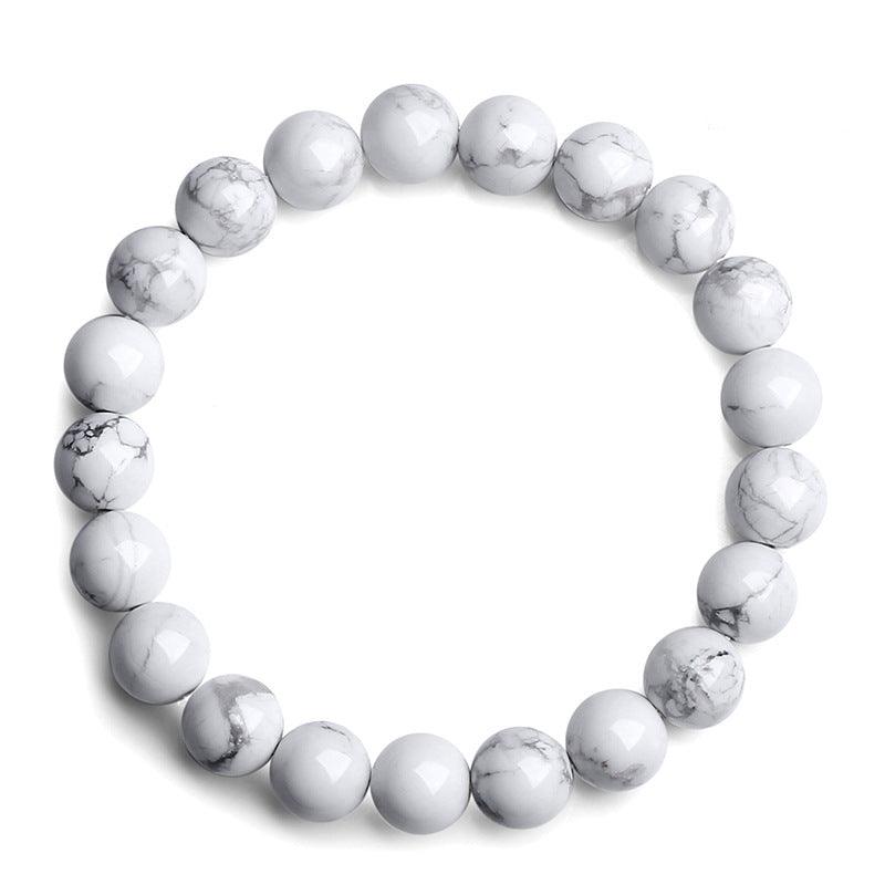 8/10mm Howlite bracelet Wholesale - Free Shipping Over 300USD - Price at $ 2.00 /pc
