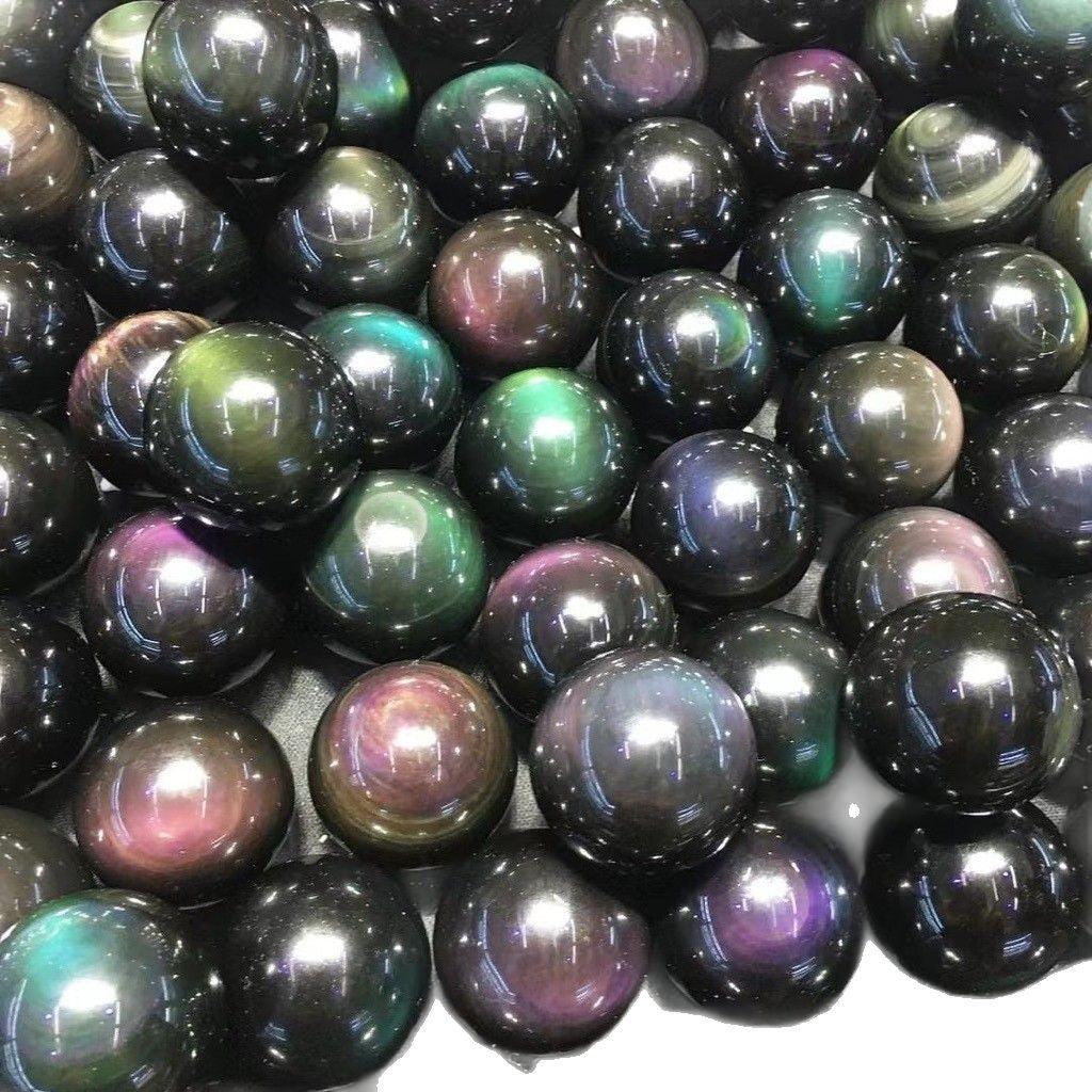 2-5cm Rainbow Obsidian sphere 1kg