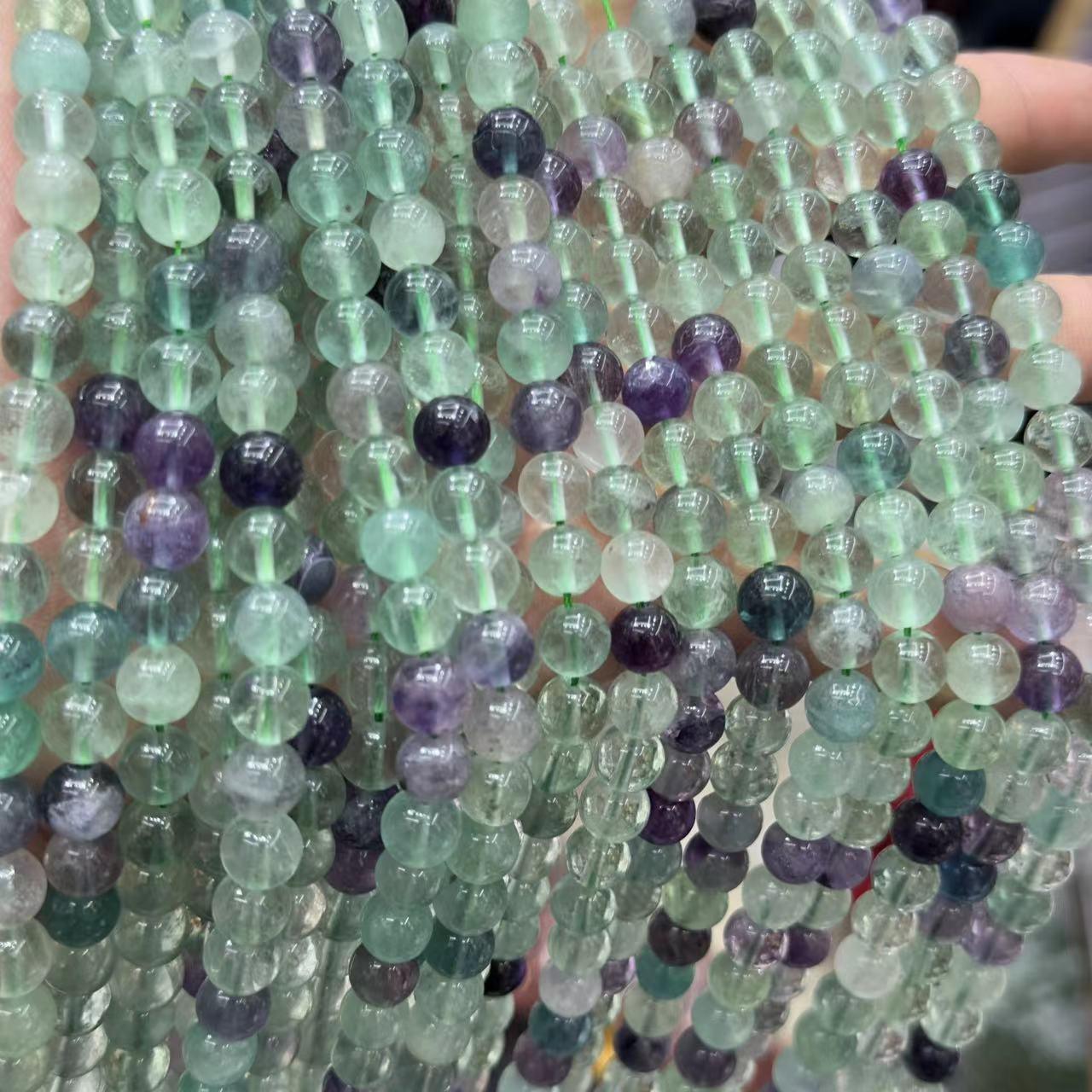 8/10mm green Fluorite Beads Wholesale - Free Shipping Over 300USD - Price at $ 3.10 /pc