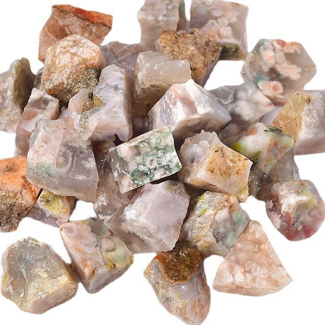 3-5cm flower agate raw stone Wholesale - Free Shipping Over 300USD - Price at $ 3.50 /pc
