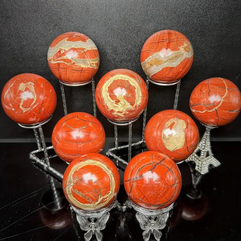 5-7cm Red jasper sphere Wholesale - Free Shipping Over 300USD - Price at $ 40.00 /pc