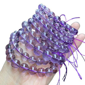 6/8/10/12mm Amethyst bracelet Wholesale - Free Shipping Over 300USD - Price at $ 6.50 /pc