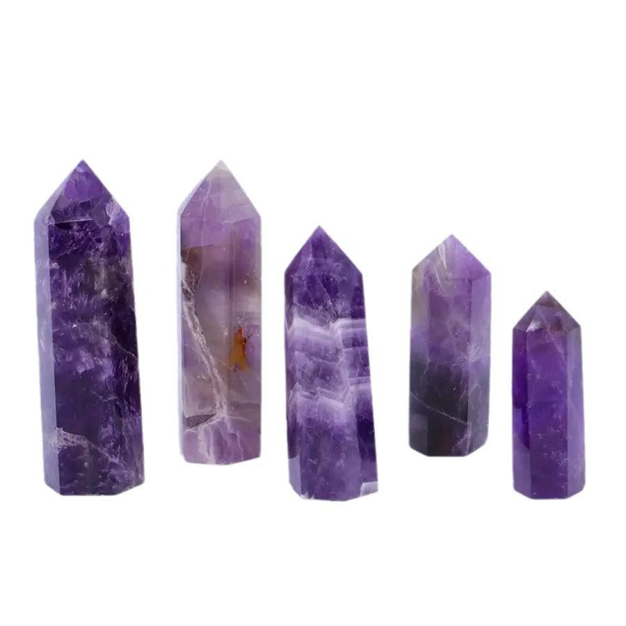 7-9CM chevron amethyst tower Wholesale - Free Shipping Over 300USD - Price at $ 33.00 /pc