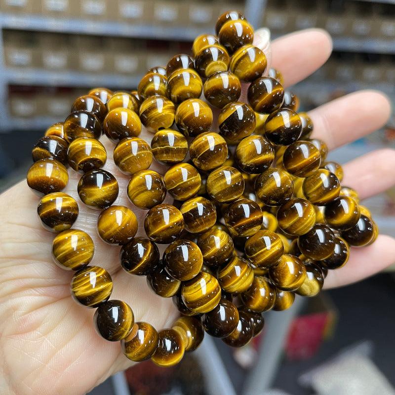 8/10/12MM Tiger eyes Bracelet Wholesale - Free Shipping Over 300USD - Price at $ 3.60 /pc