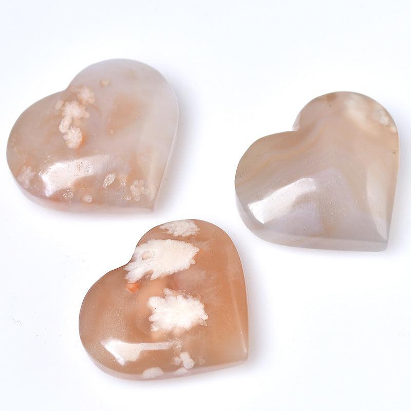 MLD flower agate heart 1KG Wholesale - Free Shipping Over 300USD - Price at $ 53.00 /pc