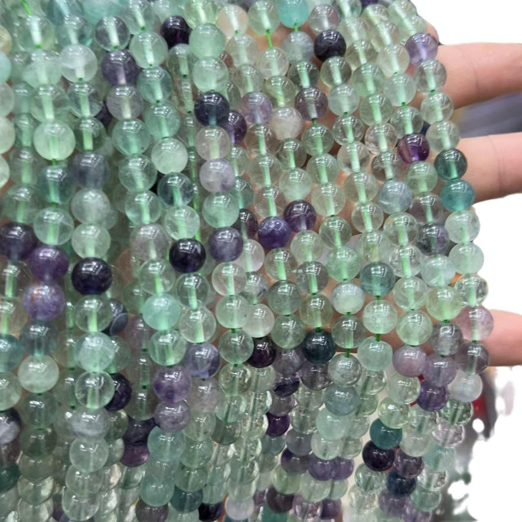 8/10mm green Fluorite Beads Wholesale - Free Shipping Over 300USD - Price at $ 3.10 /pc