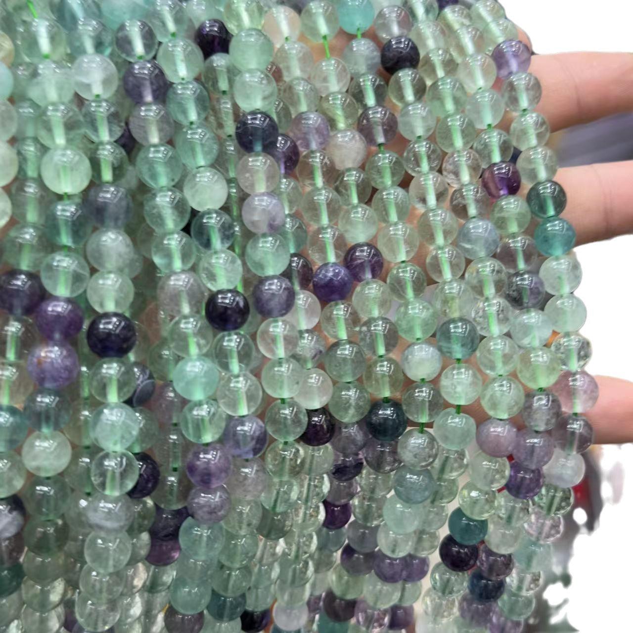 8/10mm green Fluorite Beads Wholesale - Free Shipping Over 300USD - Price at $ 3.10 /pc
