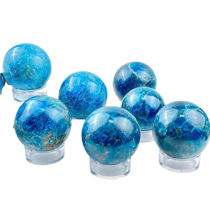 MLD blue apatite sphere