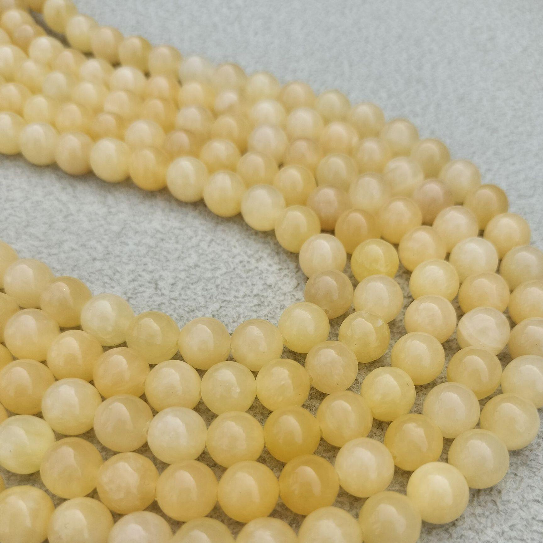 8/10mm yellow calcite beads Wholesale - Free Shipping Over 300USD - Price at $ 1.50 /pc
