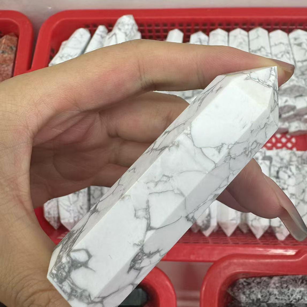 5-9cm Howlite tower point Wholesale - Free Shipping Over 300USD - Price at $ 33.00 /pc