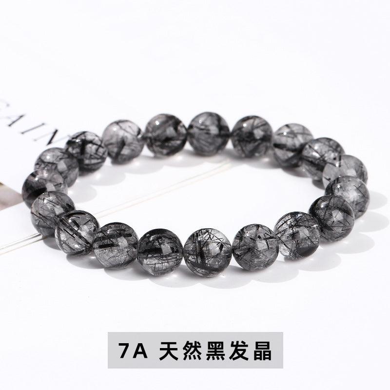 8/10/12MM Black Rutile Quartz Bracelet Wholesale - Free Shipping Over 300USD - Price at $ 18.80 /pc