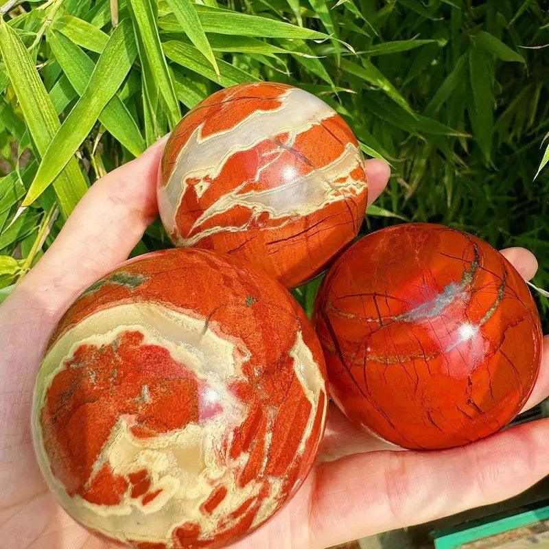 5-7cm Red jasper sphere Wholesale - Free Shipping Over 300USD - Price at $ 40.00 /pc