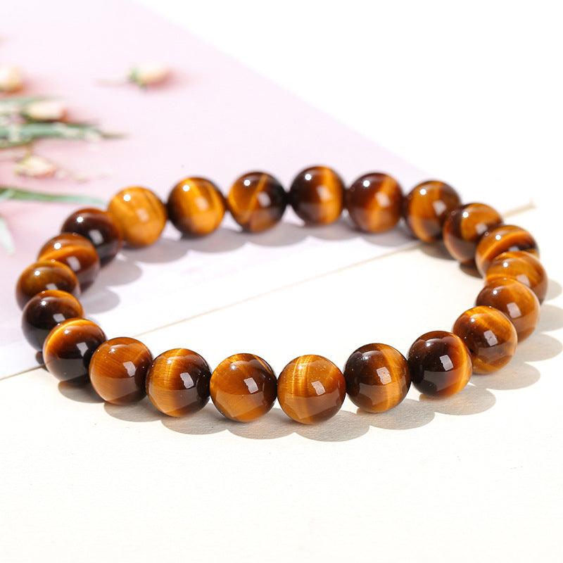 8/10/12MM Tiger eyes Bracelet Wholesale - Free Shipping Over 300USD - Price at $ 3.60 /pc