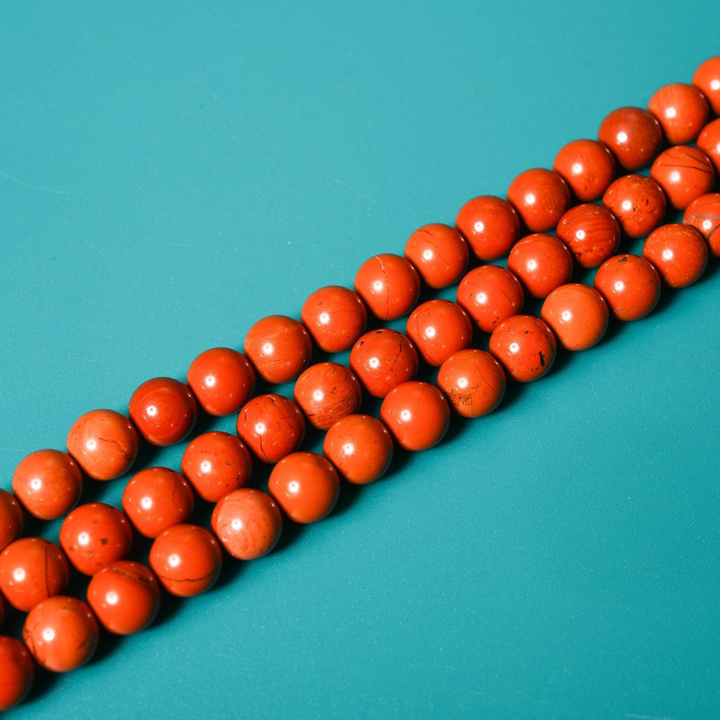 8/10mm Red jasper beads Wholesale - Free Shipping Over 300USD - Price at $ 3.50 /pc