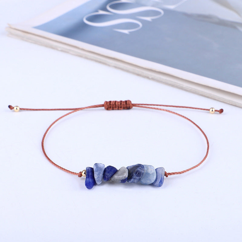 crystal chips rope bracelet