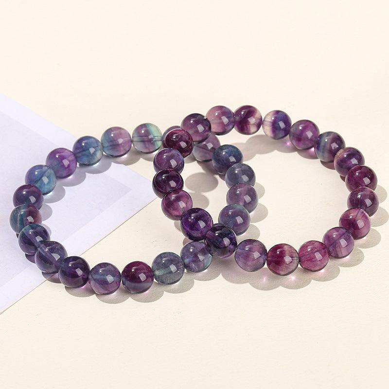 8/10MM Fluorite Bracelet Wholesale - Free Shipping Over 300USD - Price at $ 5.20 /pc