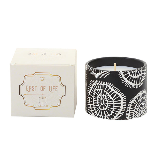 Nordic creative colored plaster relief cup aromatherapy candle