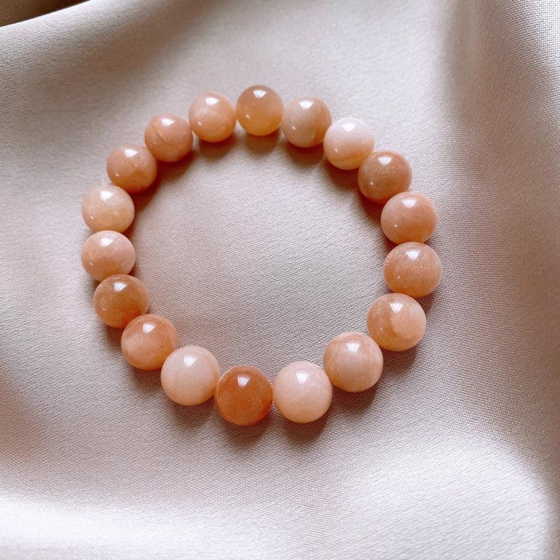 8/10mm Sunstone bracelet Wholesale - Free Shipping Over 300USD - Price at $ 4.20 /pc