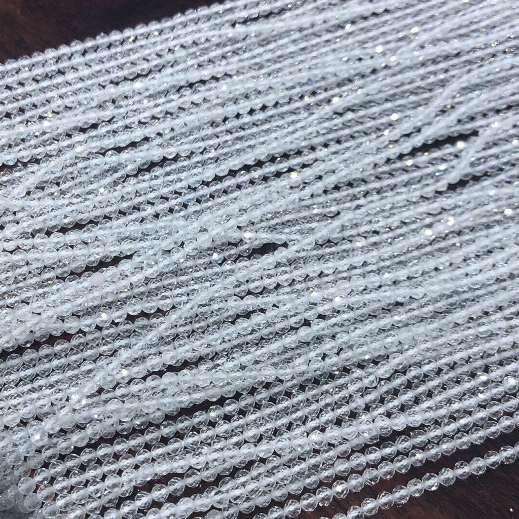 4mm white topaz beads