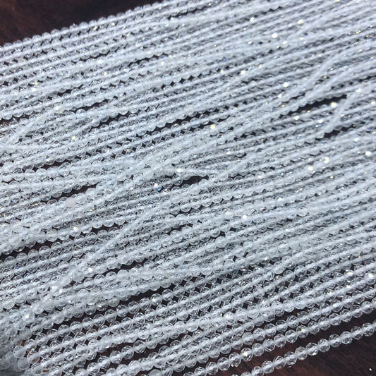 4mm white topaz beads